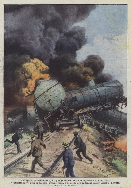 Przerażający widok w Zybie (Kansas) autorstwa Achille Beltrame