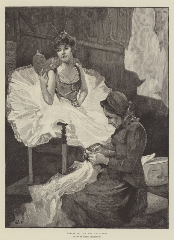Przygotowanie do pantomimy autorstwa Adolphe Birkenruth