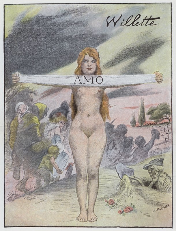 Miłość autorstwa Adolphe Leon Willette
