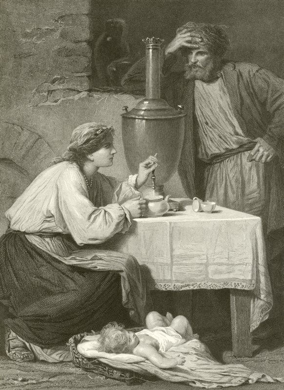Dom rosyjskiego chłopa autorstwa Adolphe Yvon