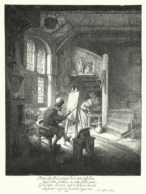 Malarz (grafika) autorstwa Adriaen Jansz. van Ostade