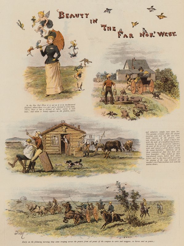 Piękno na dalekim zachodzie (chromolitho) autorstwa Adrien Emmanuel Marie