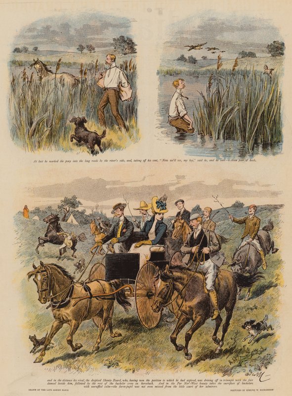 Piękno na dalekim zachodzie (chromolitho) autorstwa Adrien Emmanuel Marie