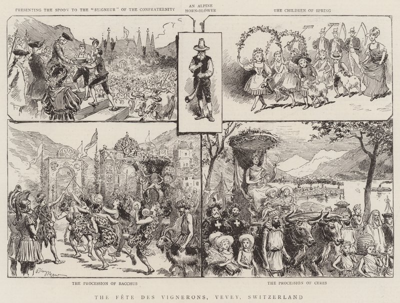 Fete des Vignerons, Vevey, Szwajcaria autorstwa Adrien Emmanuel Marie