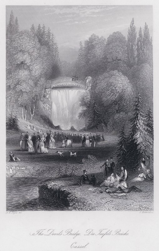 Diabelski Most, Kassel (grawerowanie) autorstwa Albert Henry Payne