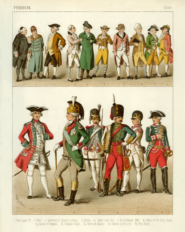 Kostium francuski 1700 autorstwa Albert Kretschmer