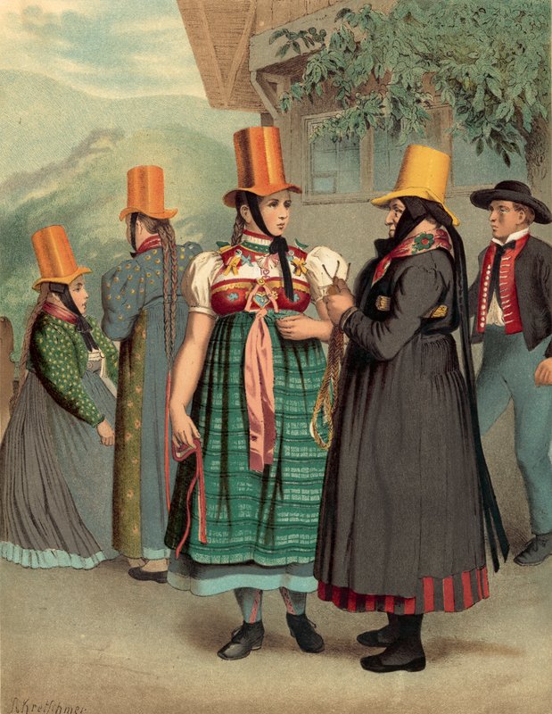 Strój niemiecki, Baden Prechthhal autorstwa Albert Kretschmer