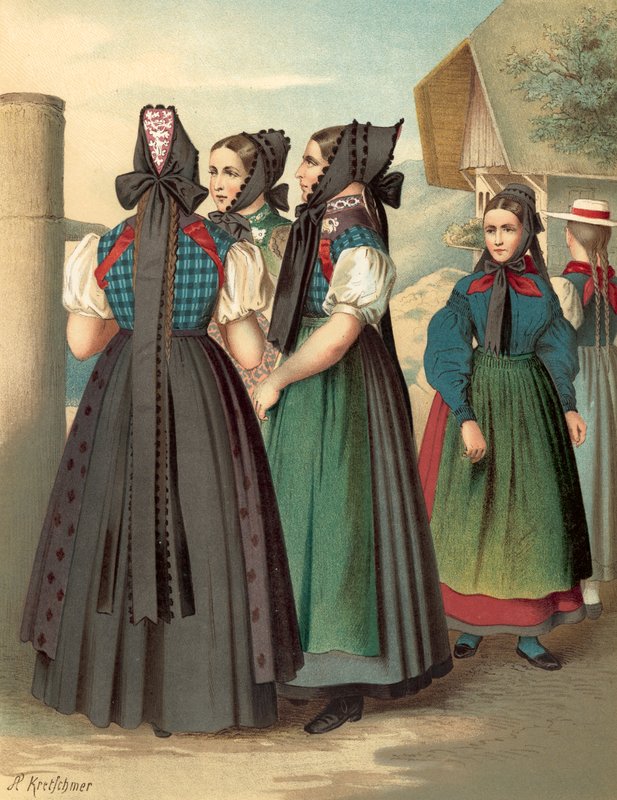 Strój niemiecki, Baden, Simonswald-Waldkirch-Donaueschingen autorstwa Albert Kretschmer