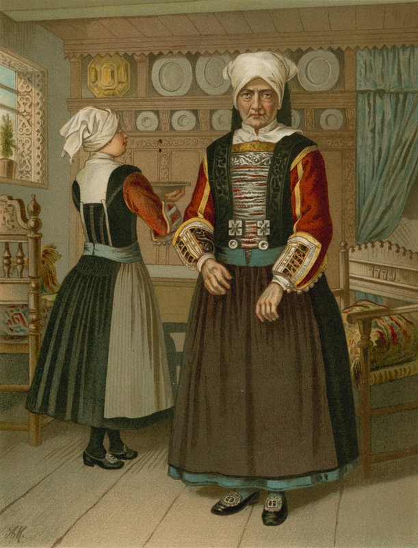 Strój niemiecki, Schleswig, Ostenfeld autorstwa Albert Kretschmer