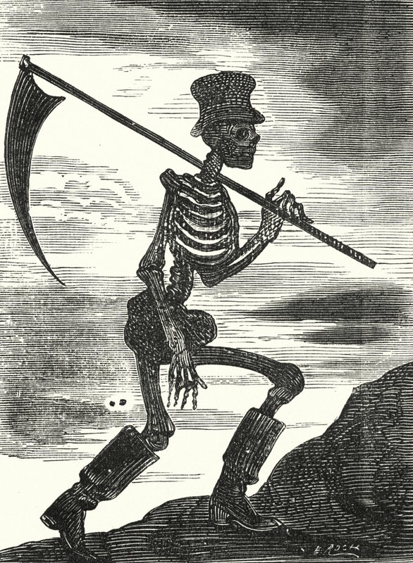 Śmierć (grawerunek) autorstwa Albert Robida