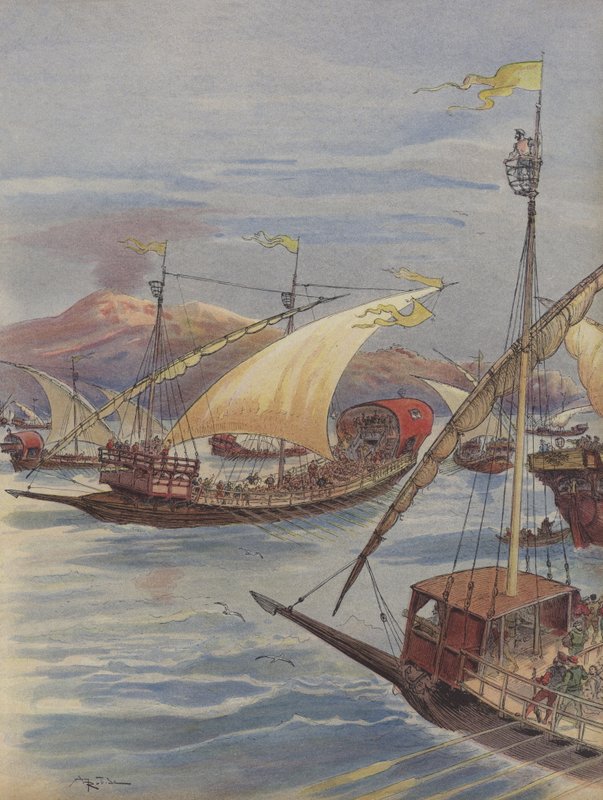 Flota z Dorii do Neapolu autorstwa Albert Robida