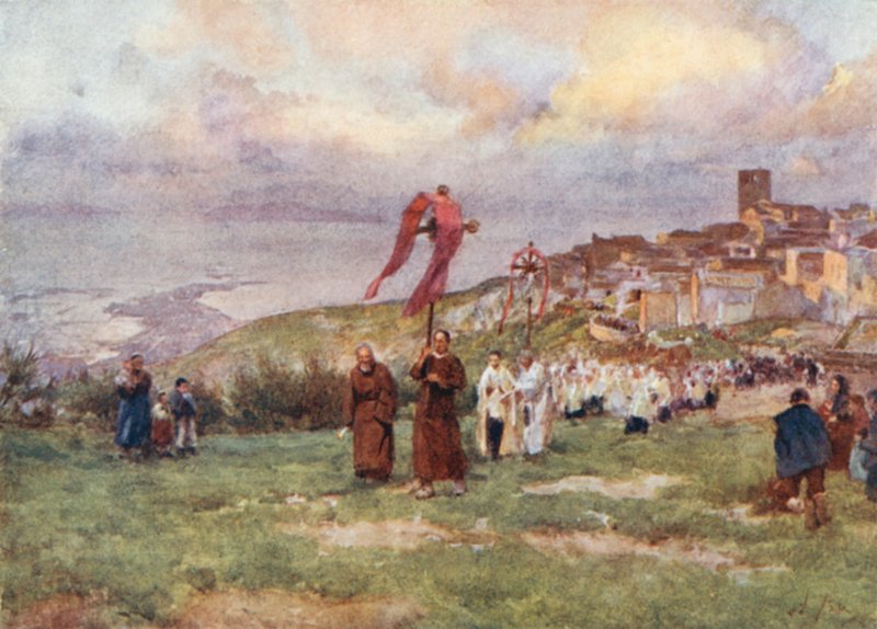 Procesja, Monte San Giuliano autorstwa Alberto Pisa