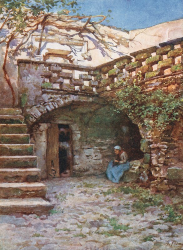 Podwórko w Monte San Giuliano autorstwa Alberto Pisa