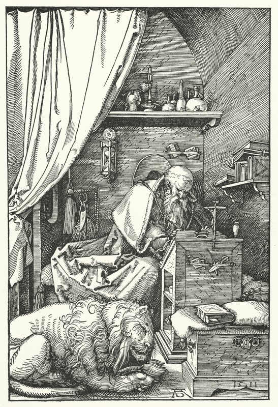 Św. Hieronim w swojej celi autorstwa Albrecht Dürer