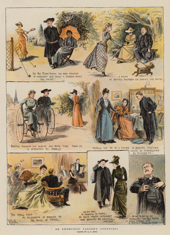Zaloty niezdecydowanego pastora (chromolitho) autorstwa Alexander Stuart Boyd