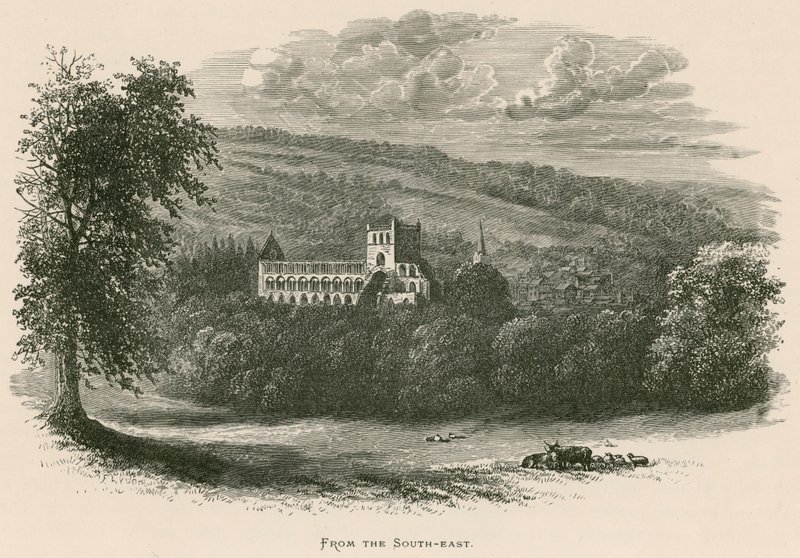 Opactwo Jedburgh, od południowego wschodu autorstwa Alexander Francis Lydon