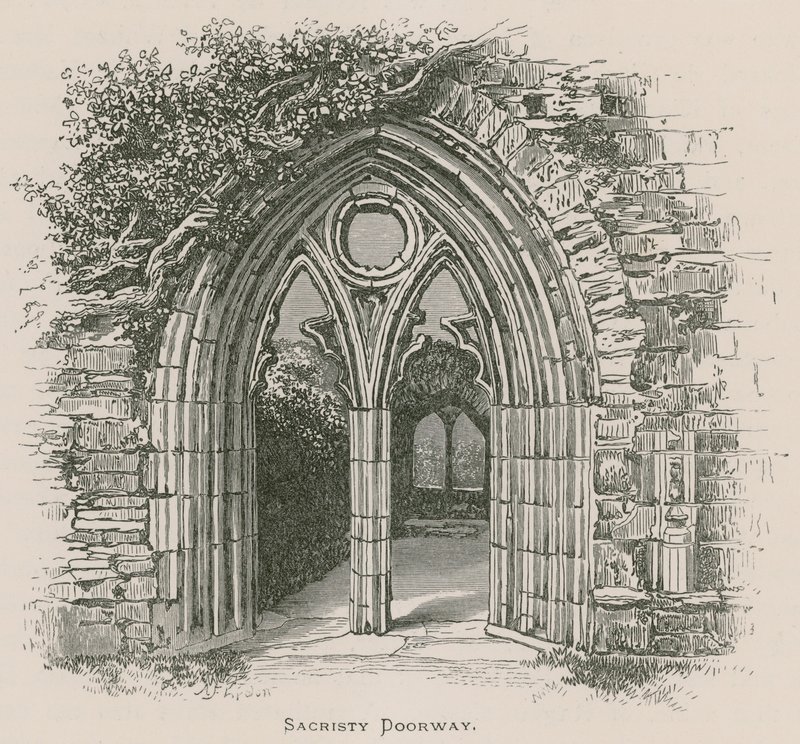 Opactwo Tintern, drzwi do zakrystii autorstwa Alexander Francis Lydon
