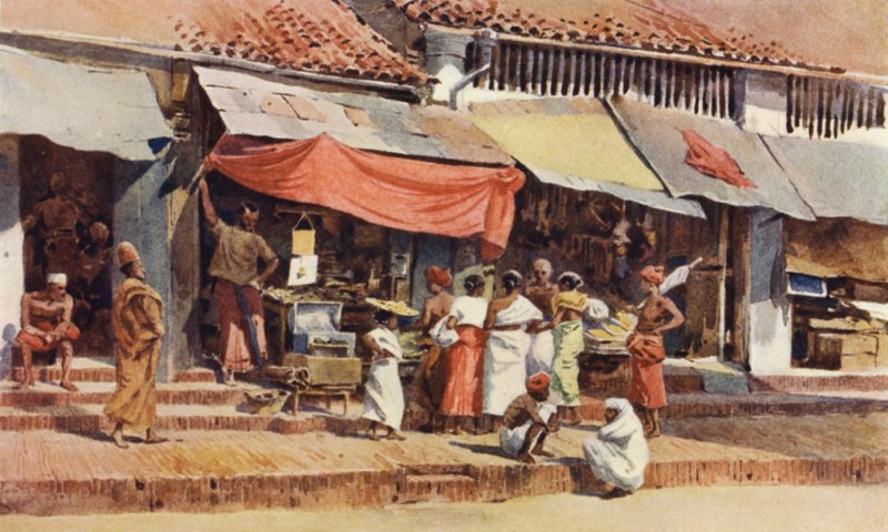 Scena uliczna w Kandy autorstwa Alexander Henry Hallam Murray