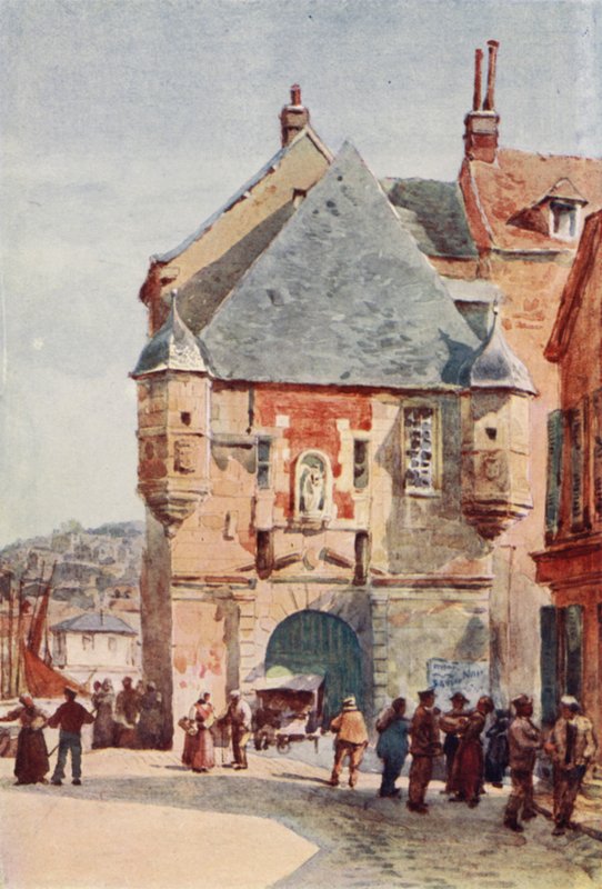 Honfleur, Port Gateway (kolor lito) autorstwa Alexander Henry Hallam Murray