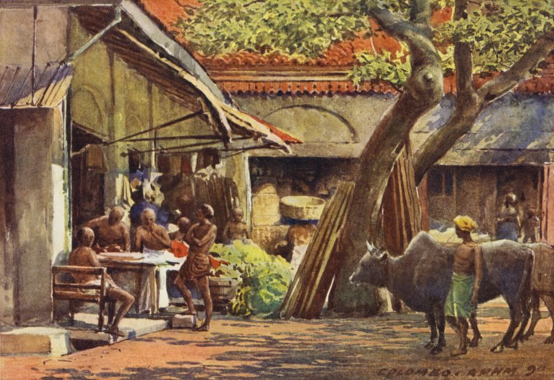 Rynek, Kolombo autorstwa Alexander Henry Hallam Murray