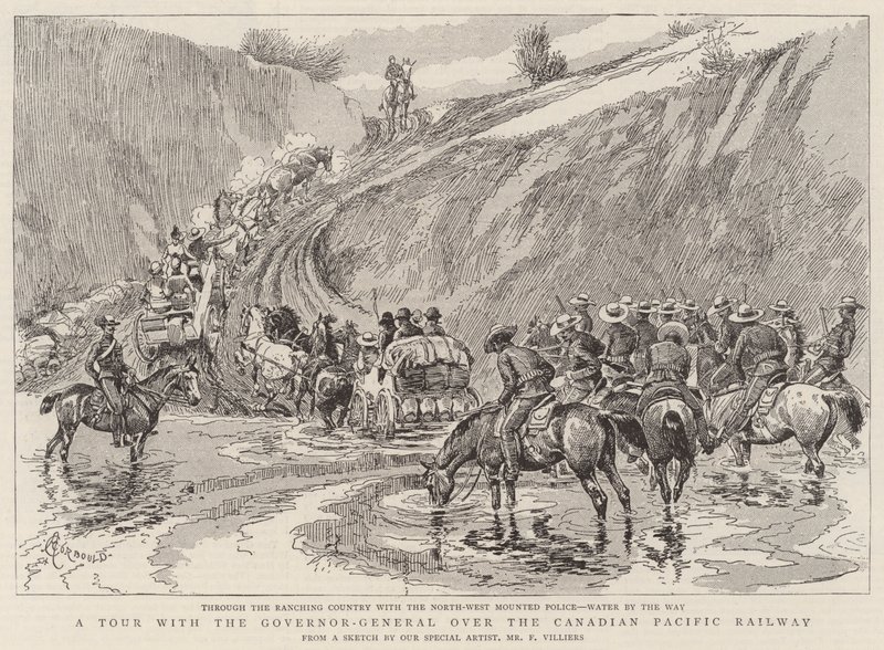 Wycieczka z gubernatorem generalnym po Canadian Pacific Railway autorstwa Alfred Chantrey Corbould