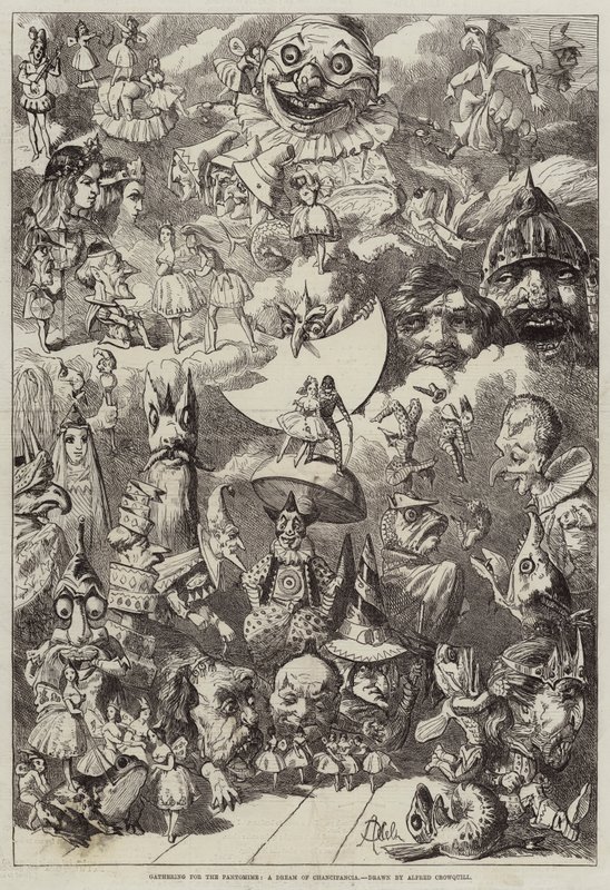 Spotkanie do pantomimy, sen o Chancifancia autorstwa Alfred Crowquill