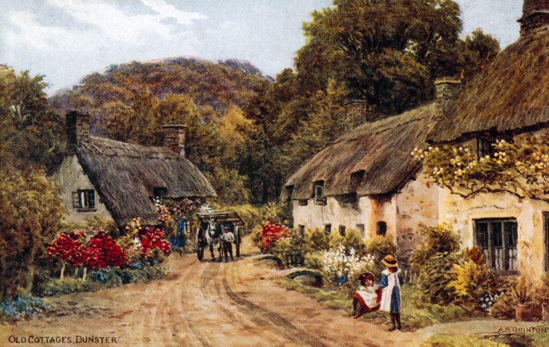Stare Domki, Dunster autorstwa Alfred Robert Quinton