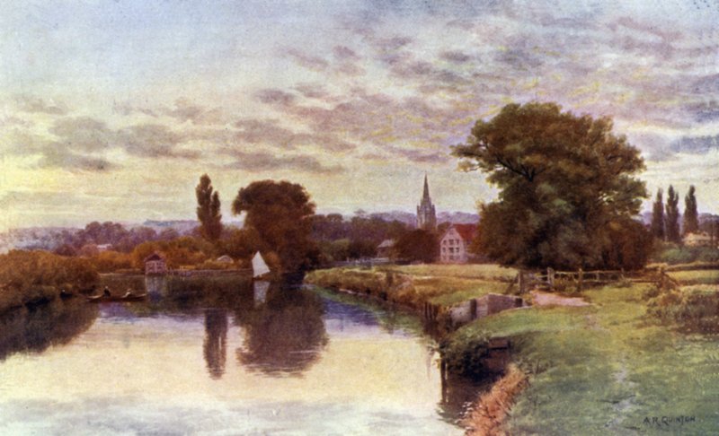 Zachód słońca w Marlow autorstwa Alfred Robert Quinton