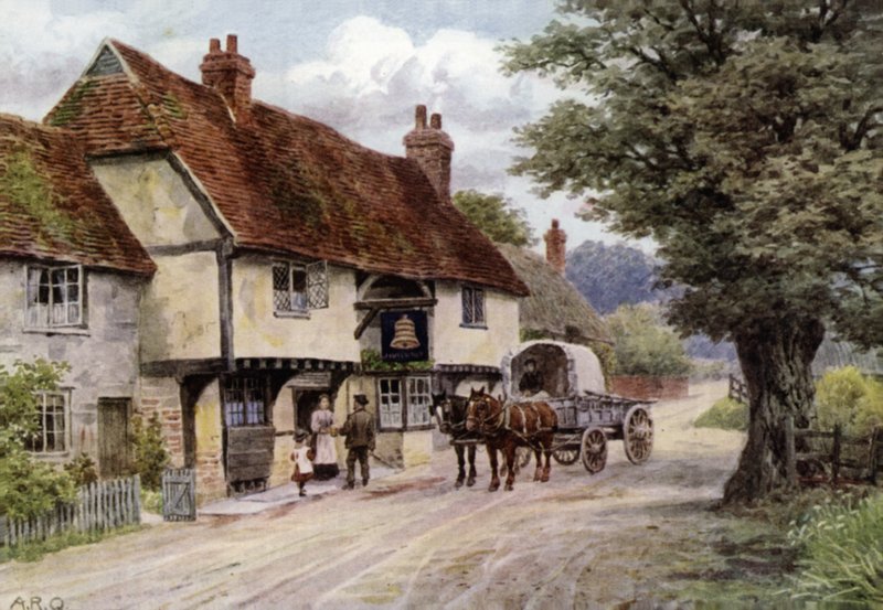 The Bell Inn, Waltham St Lawrence, Berkshire autorstwa Alfred Robert Quinton