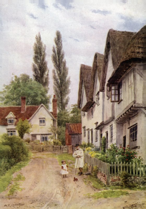 Trzy szczyty, Kersey, Suffolk autorstwa Alfred Robert Quinton