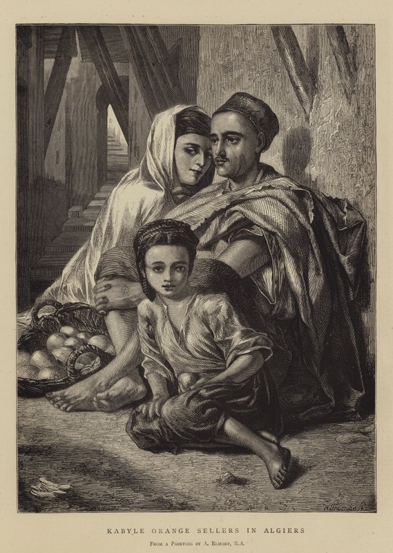 Kabyle Orange Sprzedawcy w Algierze autorstwa Alfred W. Elmore