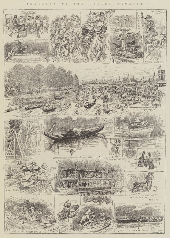 Szkice w Henley Regatta autorstwa Alfred Courbould