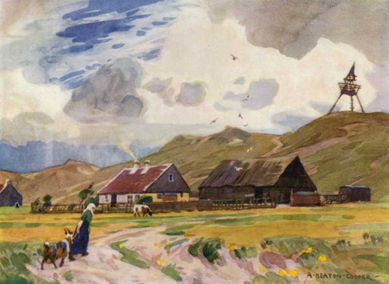 Dania: Gamla Skagen (kolor lito) autorstwa Alfred Heaton Cooper