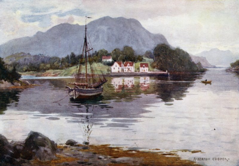 Godosund, fiord Hardanger autorstwa Alfred Heaton Cooper