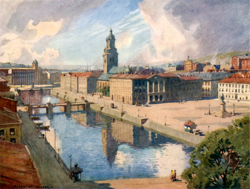 Göteborg, miasto autorstwa Alfred Heaton Cooper