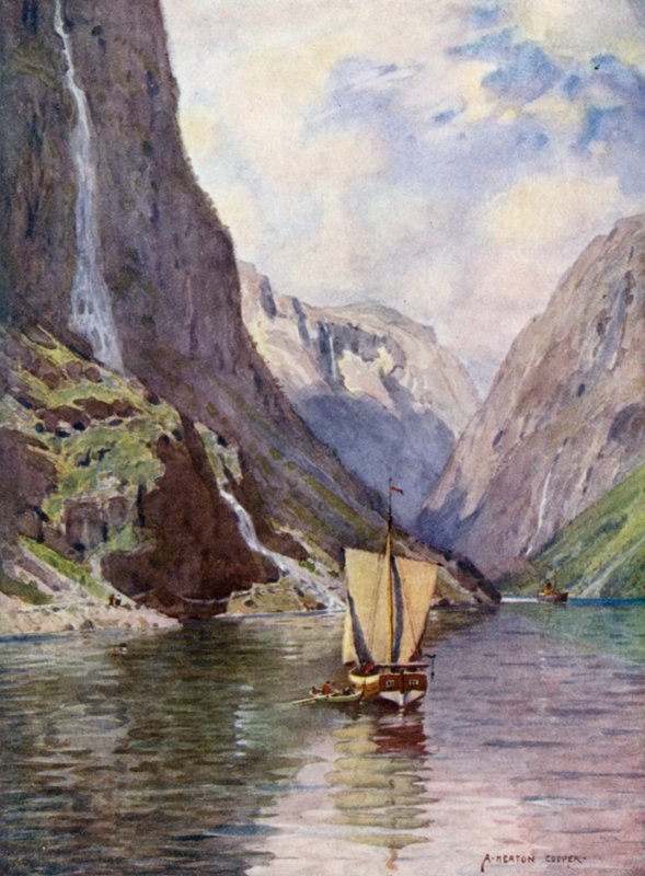 Gudvangen, fiord Sogne autorstwa Alfred Heaton Cooper