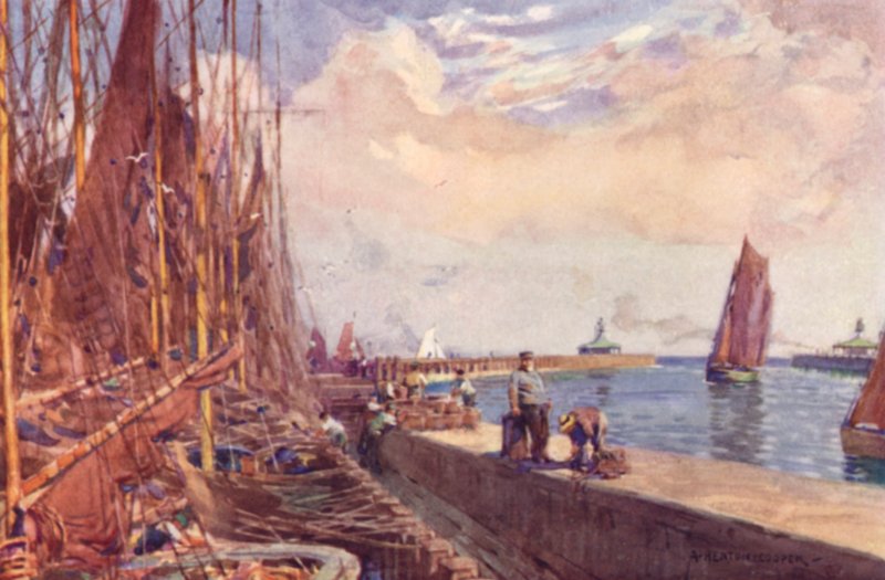 Port Lowestoft, Suffolk autorstwa Alfred Heaton Cooper