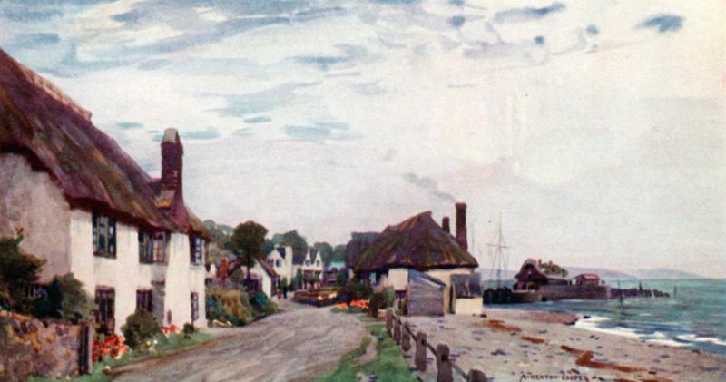 Porlock Weir (kolor lito) autorstwa Alfred Heaton Cooper