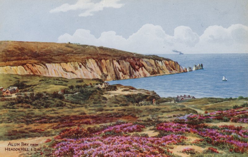 Alum Bay, z Headon Hill, IOW autorstwa Alfred Robert Quinton