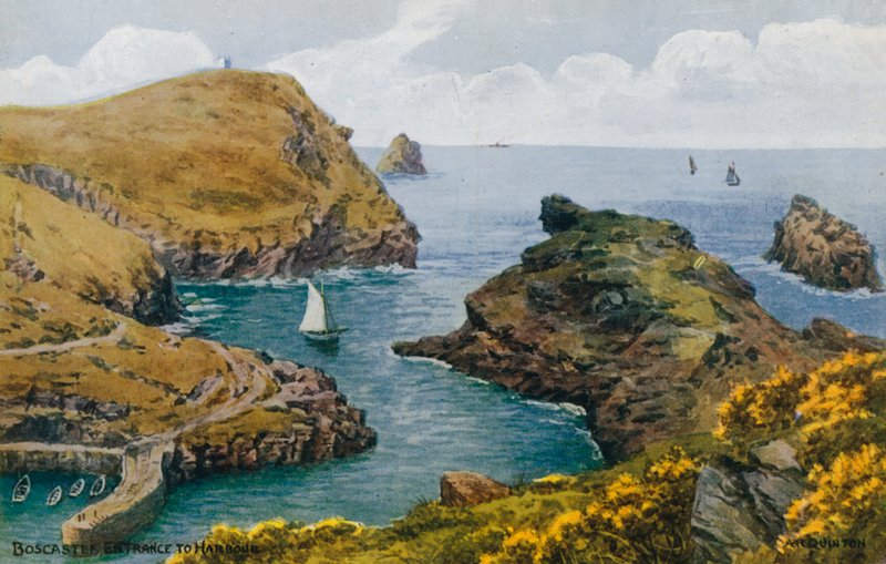 Boscastle, wejście do portu autorstwa Alfred Robert Quinton