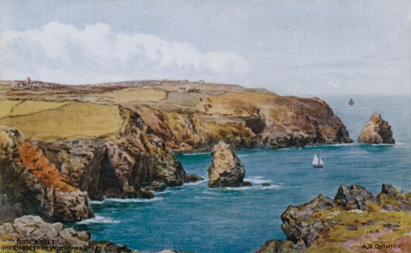 Boscastle, wybrzeże od Willapark P autorstwa Alfred Robert Quinton