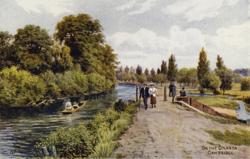 Cambridge: On the Granta (kolor lito) autorstwa Alfred Robert Quinton