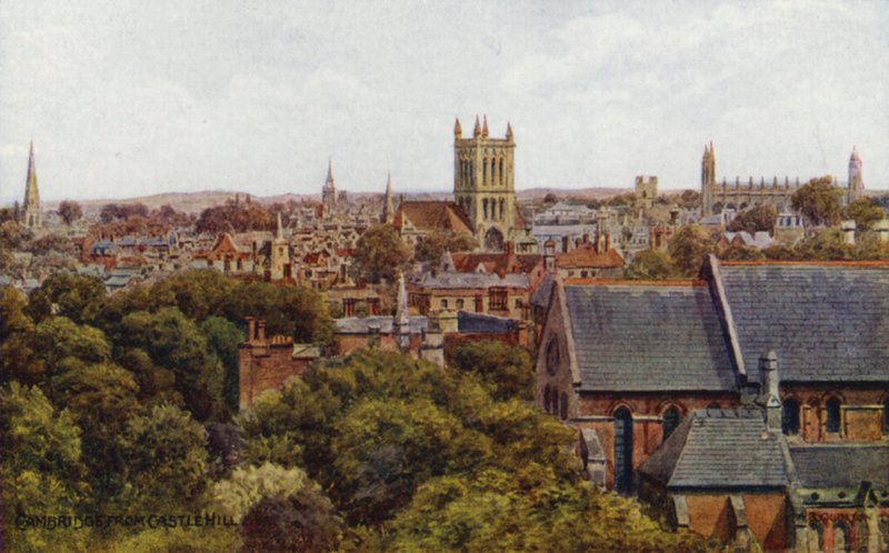 Cambridge, z Castle Hill (kolor lito) autorstwa Alfred Robert Quinton