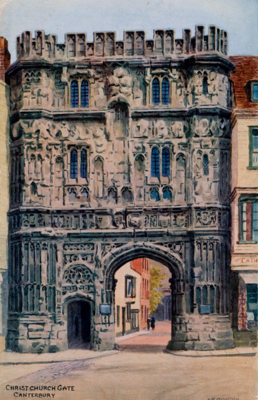 Christ Church Gate, Canterbury autorstwa Alfred Robert Quinton