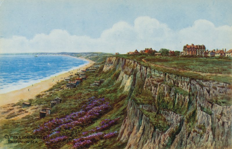 Klify, patrząc na zachód, Barton-on-Sea autorstwa Alfred Robert Quinton
