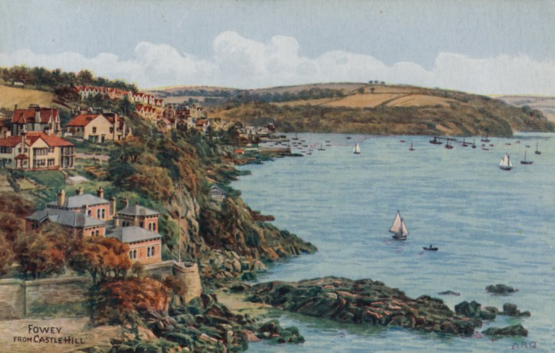 Fowey, z Castle Hill autorstwa Alfred Robert Quinton