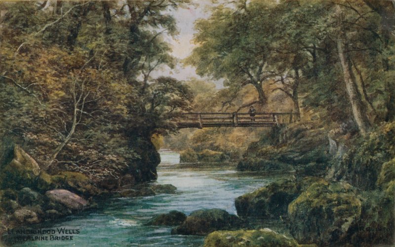 Llandrindod Wells, alpejski most autorstwa Alfred Robert Quinton
