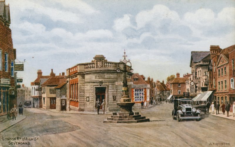 London Road i High Street, Sevenoaks autorstwa Alfred Robert Quinton