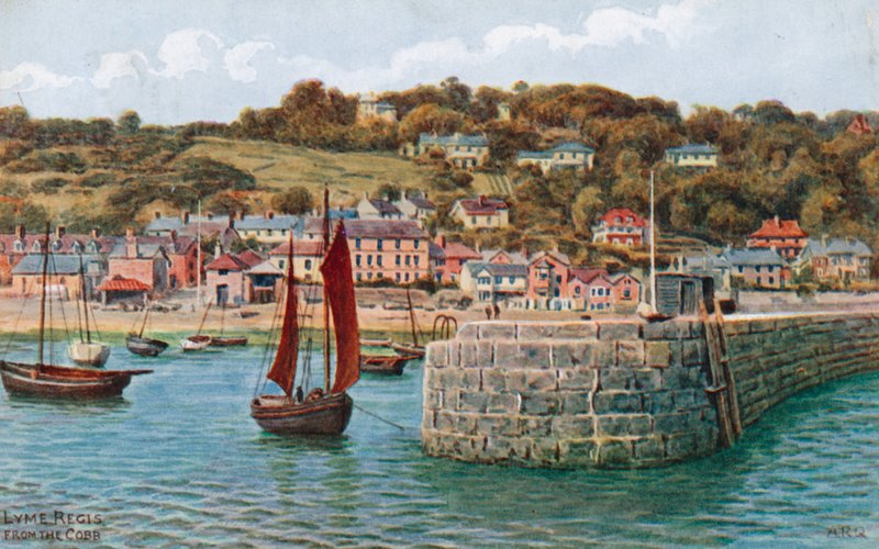 Lyme Regis, z Cobb autorstwa Alfred Robert Quinton
