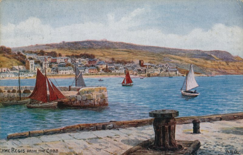 Lyme Regis z Cobb autorstwa Alfred Robert Quinton